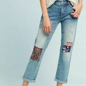 Anthropologie Pilcro Patchwork Boyfriend Jeans Size 25